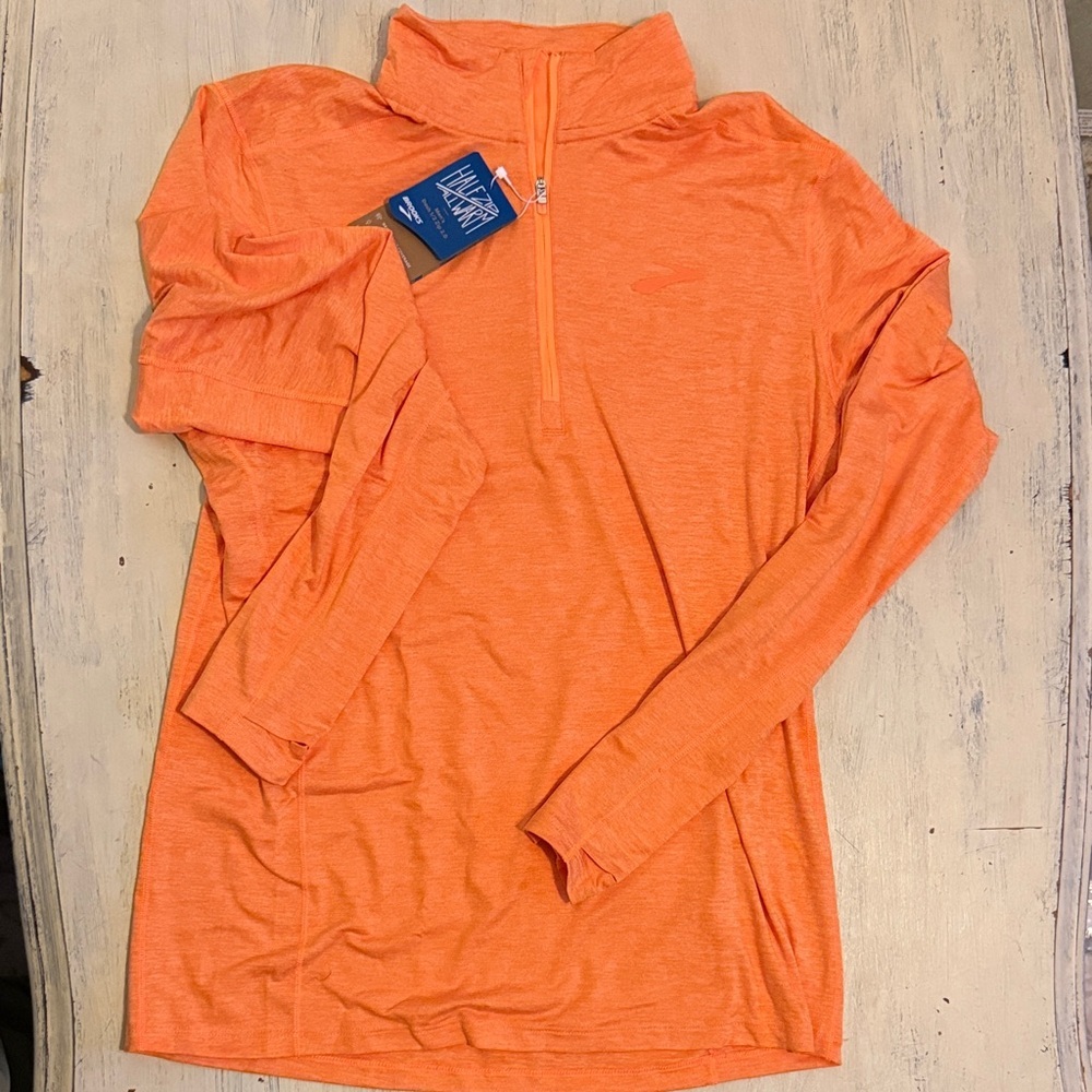 Brooks Men's Orange Half-Zip Pullover